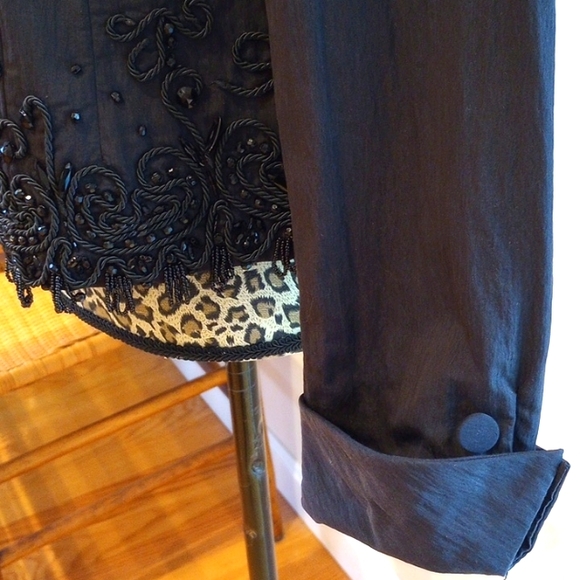 REDUCED!!Coldwater Creek Embellished Jacket Size:10P Color:Black NWOT - Picture 4 of 16